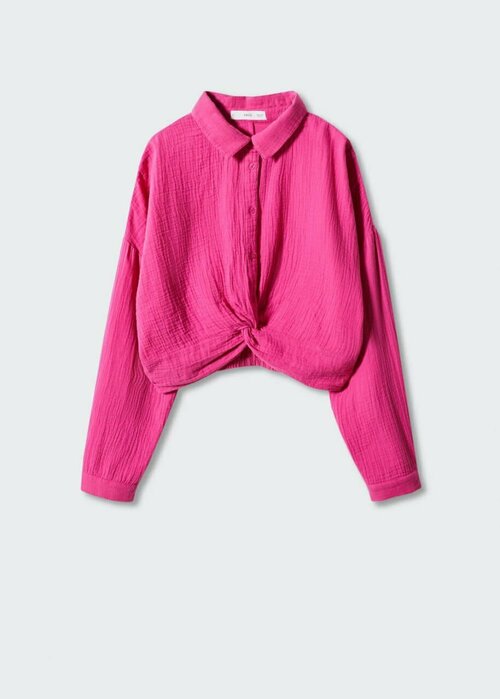 Рубашка  MANGO, размер S, розовый