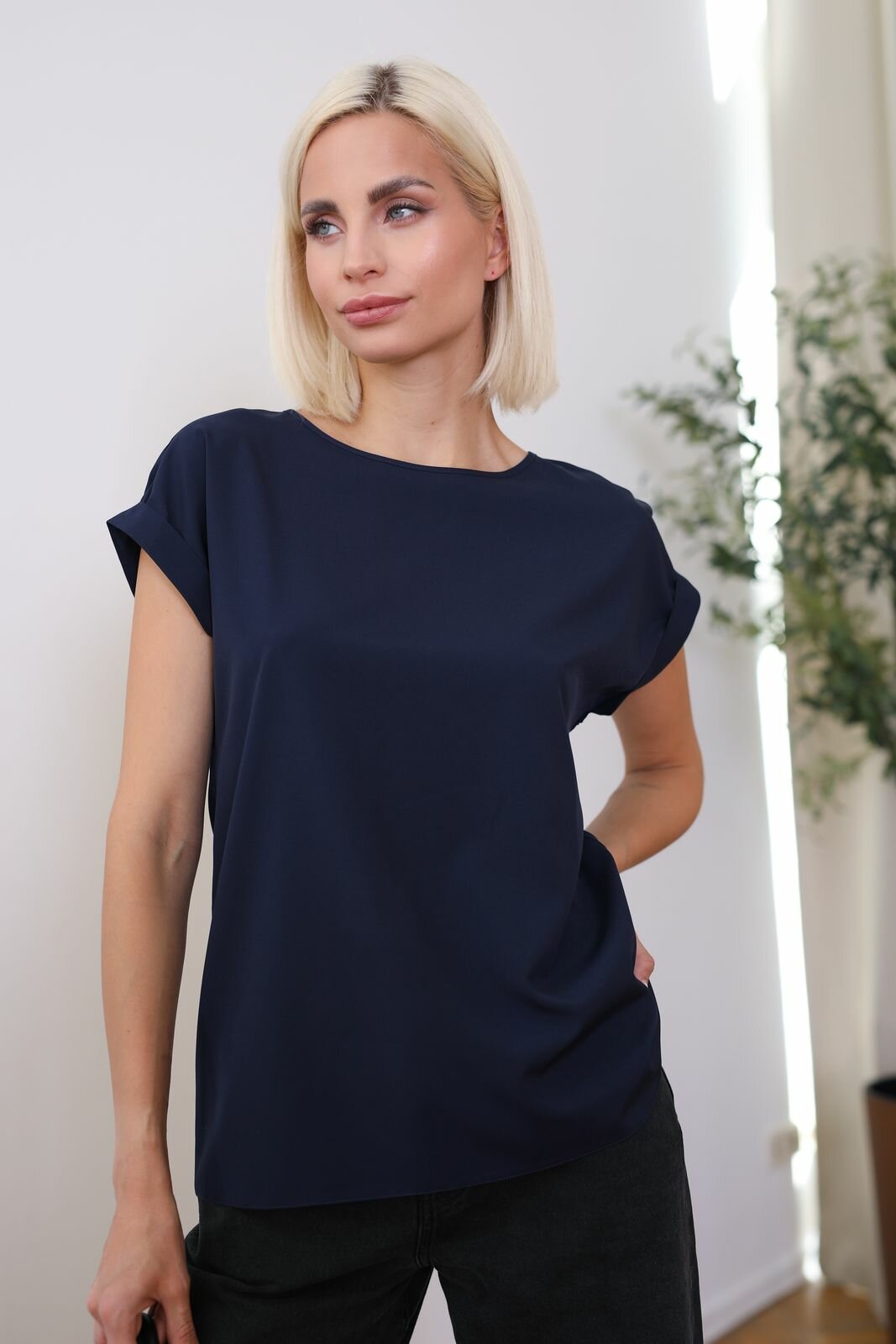 Блуза A-A Awesome Apparel by Ksenia Avakyan размер 58 темно-синий