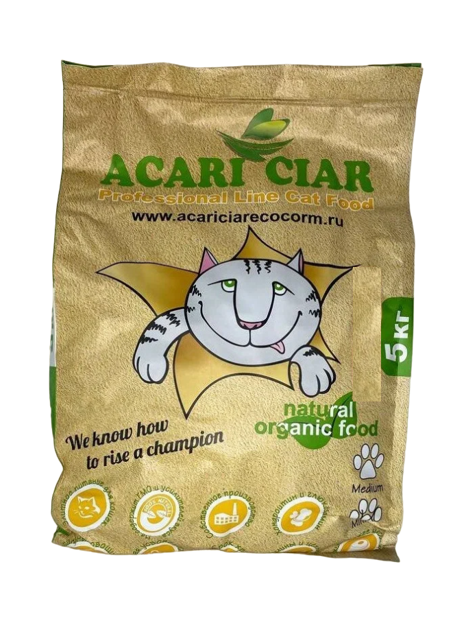 Acari Ciar Сухой корм для кошек Vet A’CAT Holistic Gastro Lamb при проблемах с ЖКТ, ягненок, 5 кг (мини)