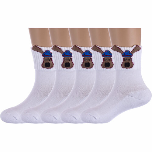 Носки PARA socks, 5 пар, размер 20, белый