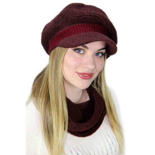 фото Кепка lemmex комплект "актала", размер 55-56, бордовый