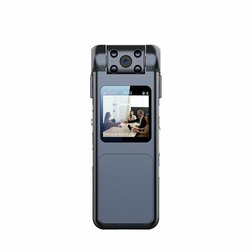 Нагрудная мини камера с дисплеем и динамиком SV-211 8 GB, ИК-подсветка, циклическая запись/ персональный носимый видеорегистратор