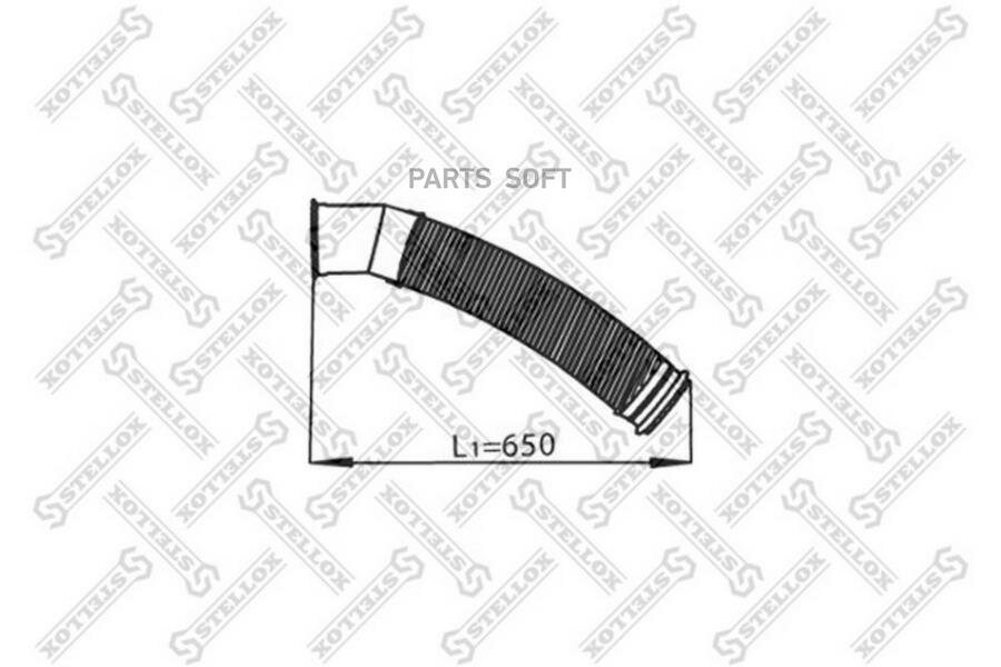 STELLOX 8203801SX 82-03801-SX_труба глушителя выхлопная ! перед. L=650mm\ DAF CF85/XF105/XF95