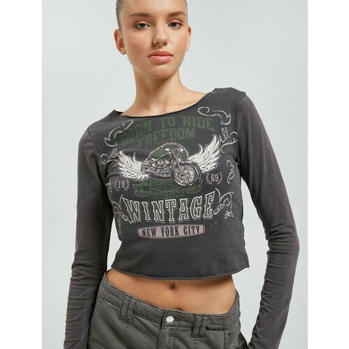 фото Лонгслив koton, размер m, серый