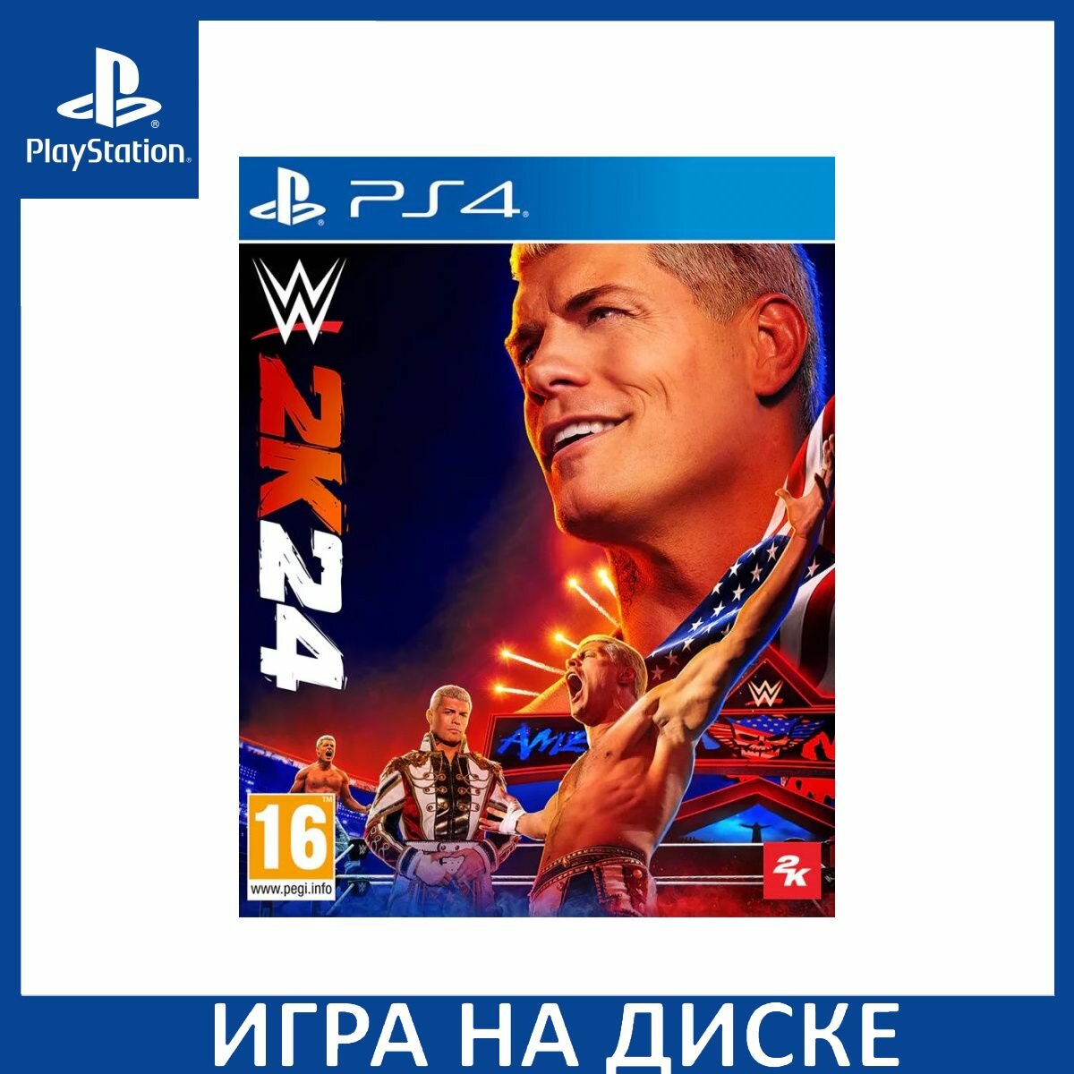 Игра 2K Games WWE 2K24 Standard Edition, PS4, английский язык
