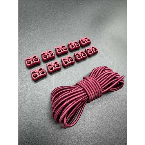 Набор резинки и фиксаторов Машина швейной фурнитуры, 3мм, 5м, 10 шт, красная