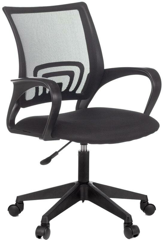 Кресло VB-Echair-396 (LT) сетка/ткань черный пластик