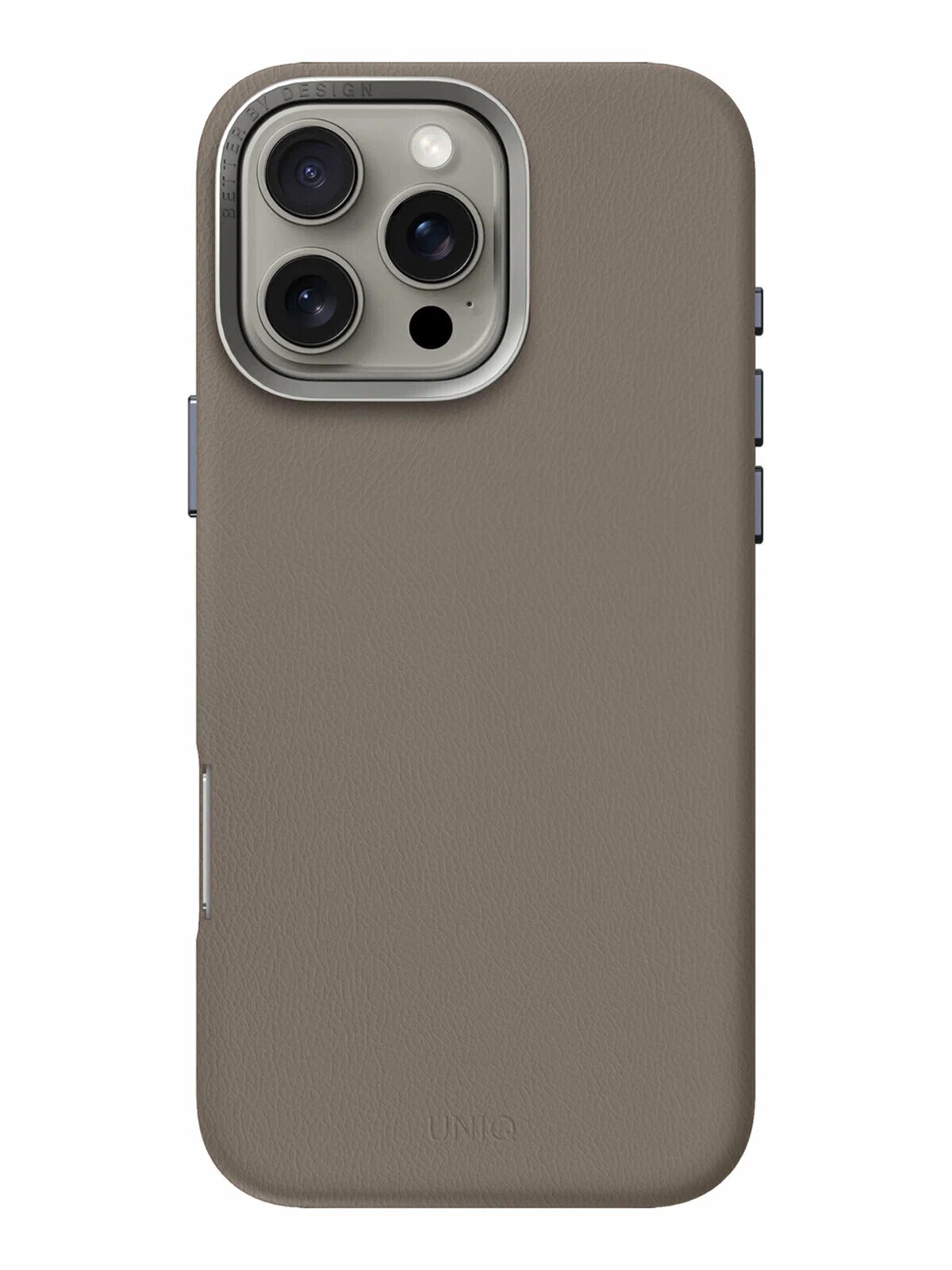 Кожаный чехол Uniq для iPhone 16 Pro 6.3" Lyden MagClick Charging (Magsafe) FLINT GREY