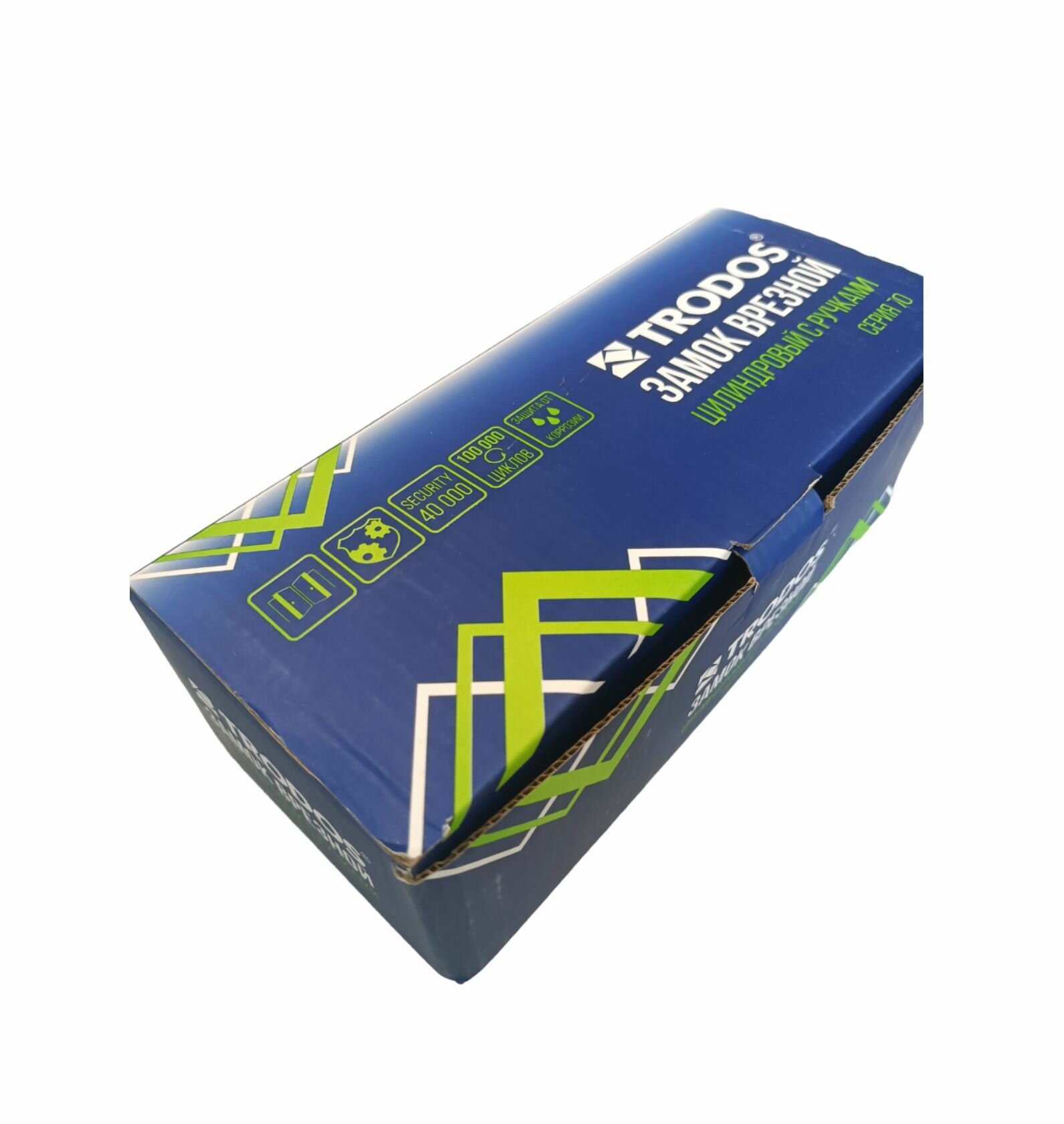 Замок врезной TRODOS 70-L/106 CP (хром), 5 ключей, вылет 20 мм — фото 1