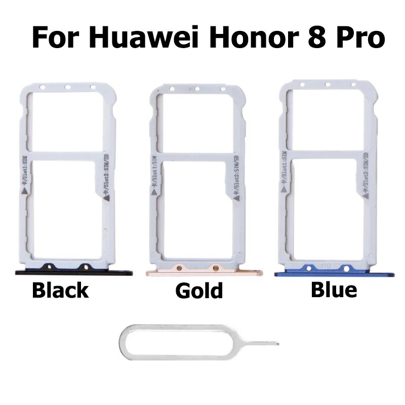 Слот для Sim-карты держатель коннектор контейнер для Huawei Honor 8 Pro лоток для SD-карты запасные части Honor 8 Pro Black