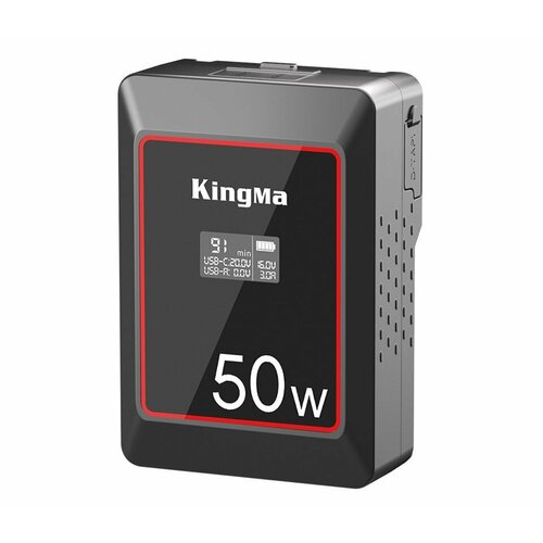 Аккумулятор Kingma 50W Mini, V-Mount, OLED дисплей, 3500 мАч