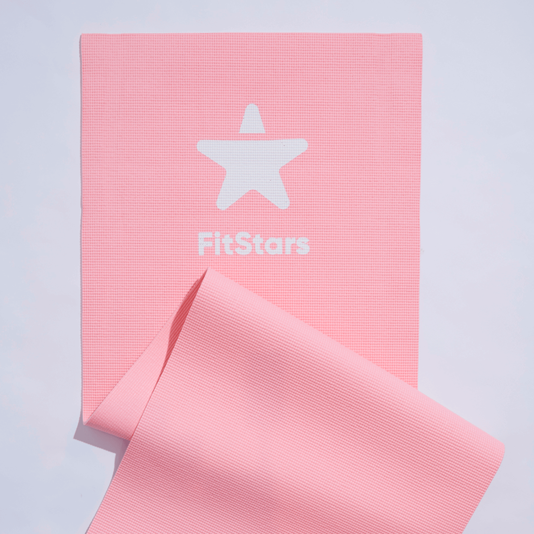 Коврик FitStars PVC Pink для йоги и пилатеса нескользящий розовый
