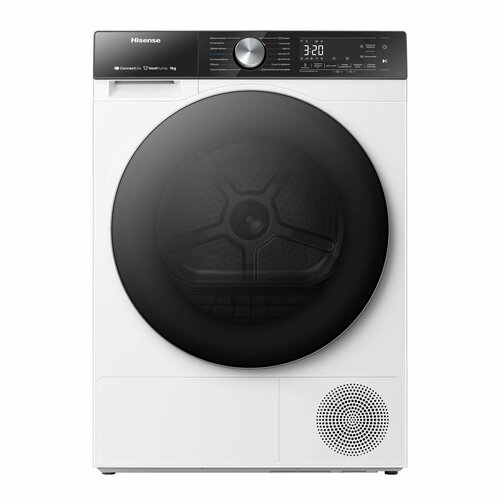 Сушильная машина Hisense DH5S902UW2 с тепловым насосом, 9 кг, управление по Wi-Fi, 17 программ, технология Ion Освежение