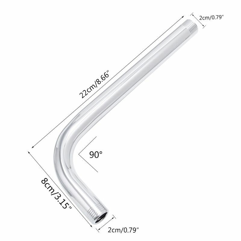 Комплектующее для душевой кабины Кронштейн из нержавеющей стали с верхним напылением под углом 90 градусов-внешний контакт зубьев G1/2-20 см