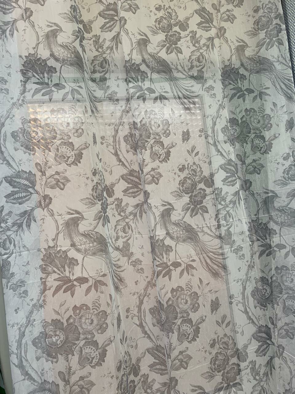 Paradise Grey Тюль на батисте с печатью 300 х 270 см