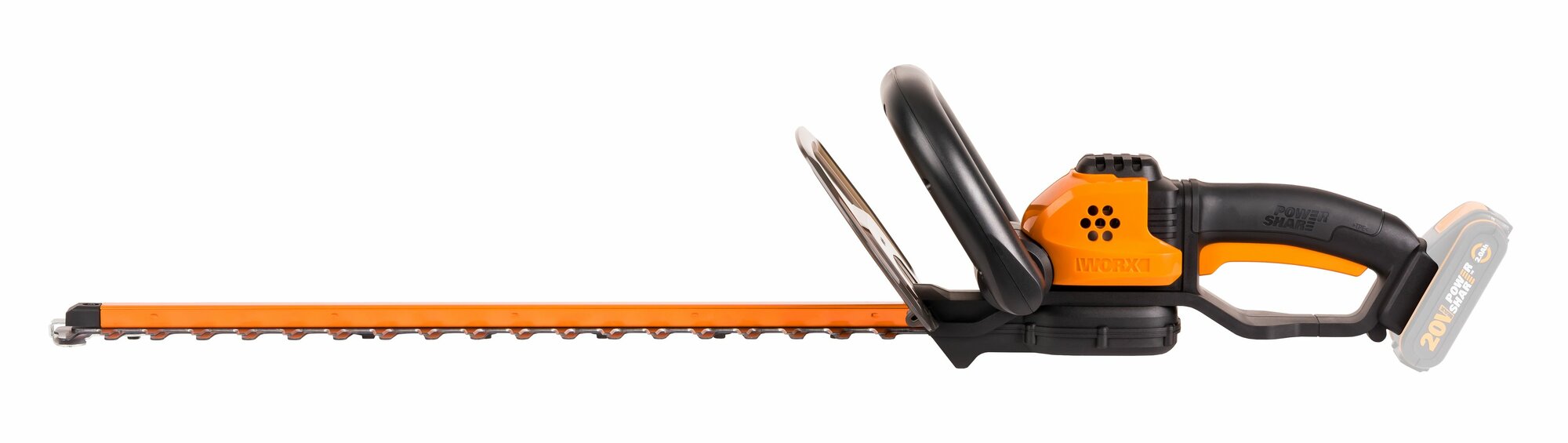 Кусторез аккумуляторный WORX WG264E.9, 20В, 56см, без АКБ и ЗУ — фото 1