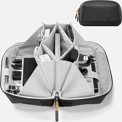 Изображение товара Чемодан для хранения электронных изделий, водонепроницаемая технологическая сумка, чемодан с электронными аксессуарами, кабель, шнур питания, зарядное устройство