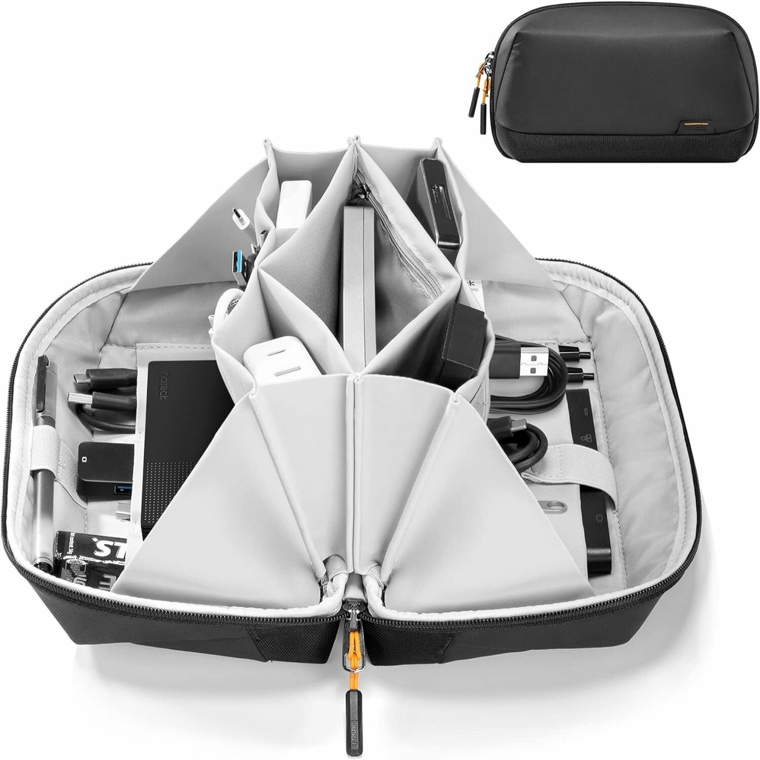 Чемодан для хранения электронных изделий, водонепроницаемая технологическая сумка, чемодан с электронными аксессуарами, кабель, шнур питания, зарядное устройство