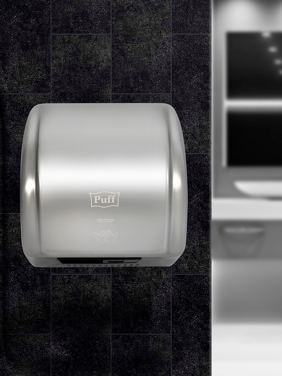 Электросушитель для рук "Puff-8851S", хром, 2,1 кВт, Арт: 1401.304 — фото 1