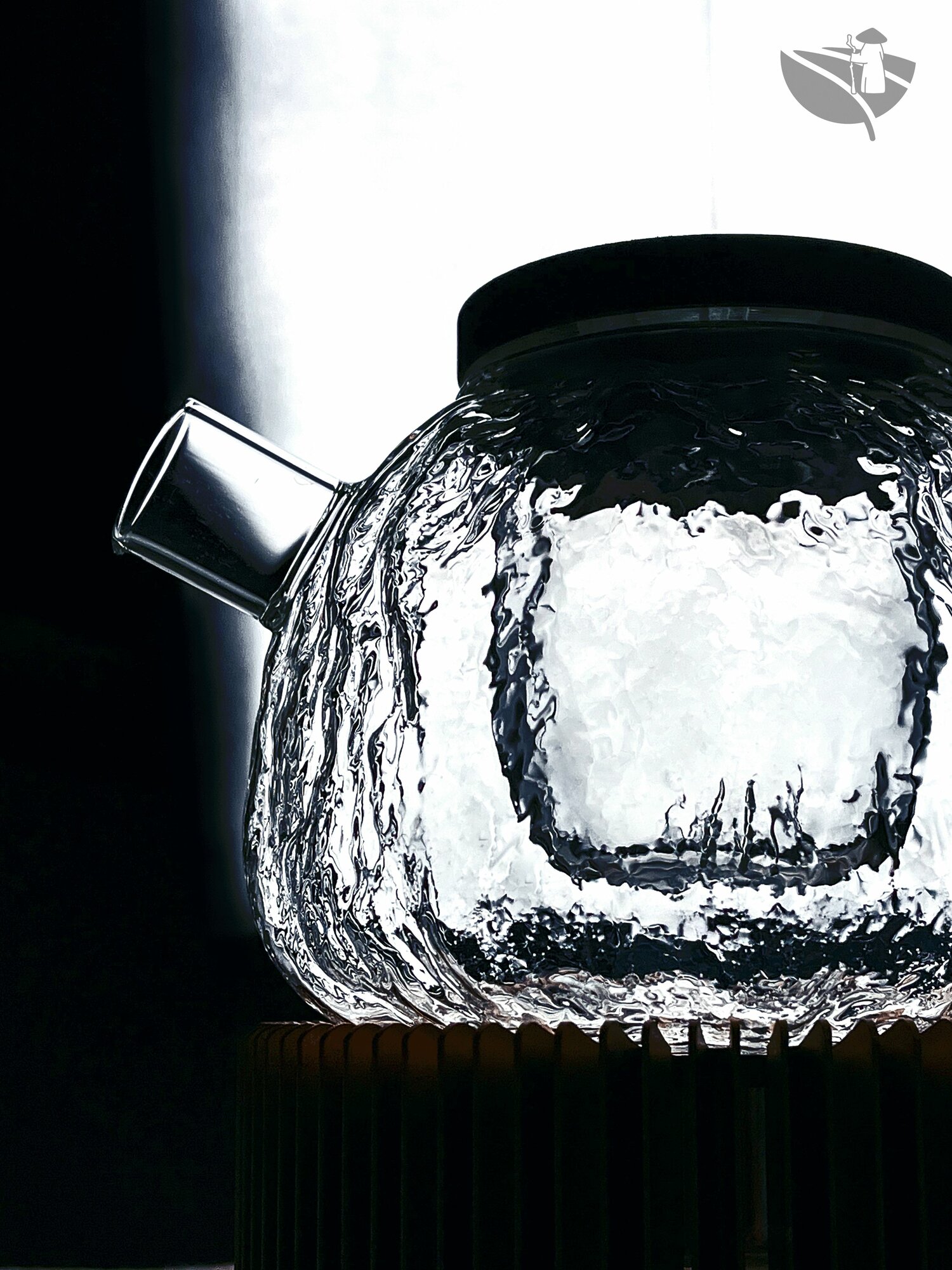 Чайник заварочный, боросиликатное стекло/дерево, фильтр-колба, 1 л, прозрачный