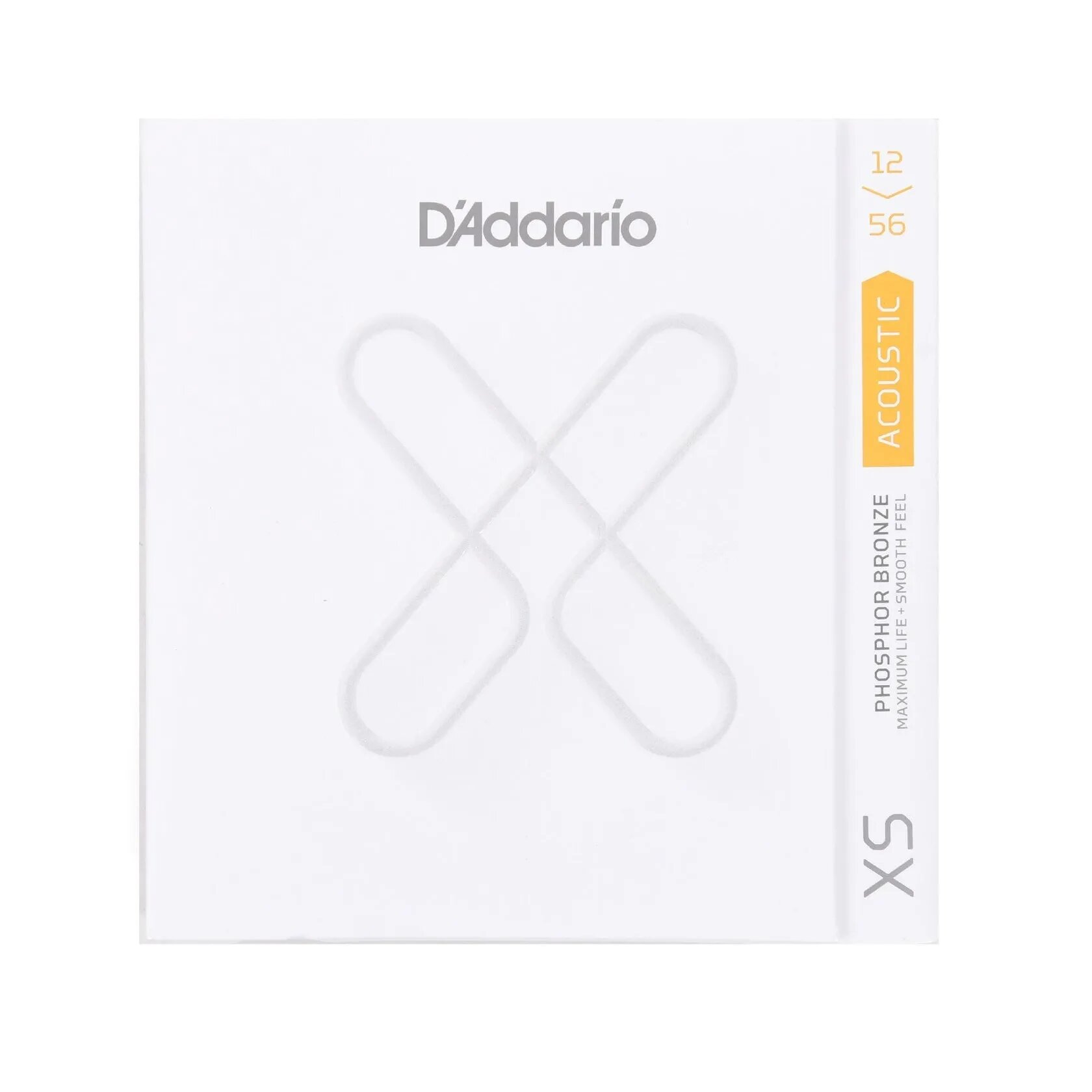 Струны для акустической гитары D'Addario XSAPB1256 XS Phosphor Bronze Light Top Medium Bottom 12-56