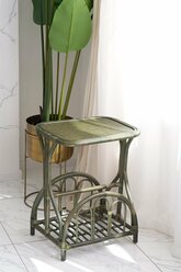 Столик-тумбочка из натурального ротанга 13/14, цвет олива