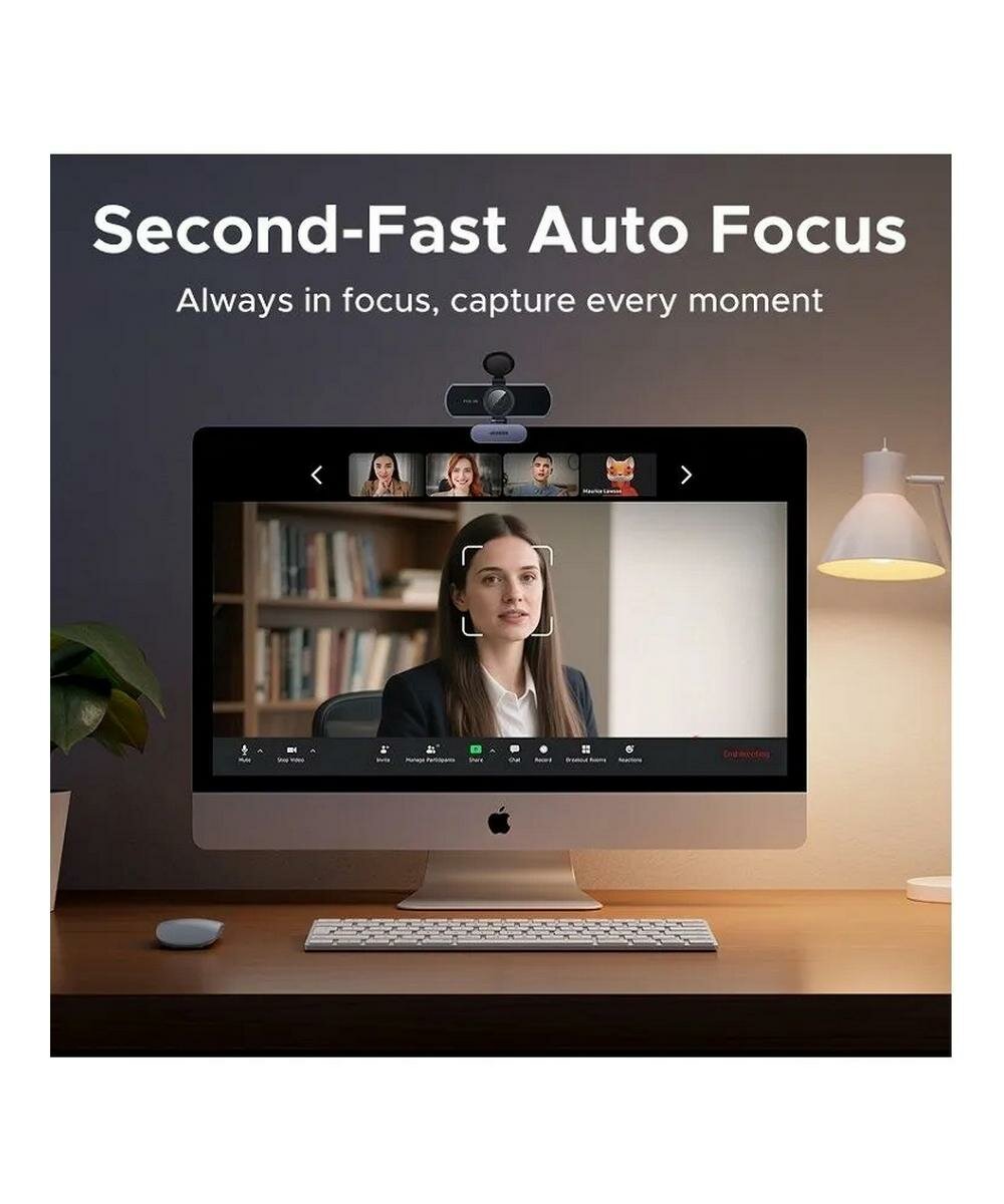 Веб-Камеры Xiaomi Веб-камера UGREEN CM831 (65381) 4K Ultra HD Web Camera Серый космос USB-A/Type C