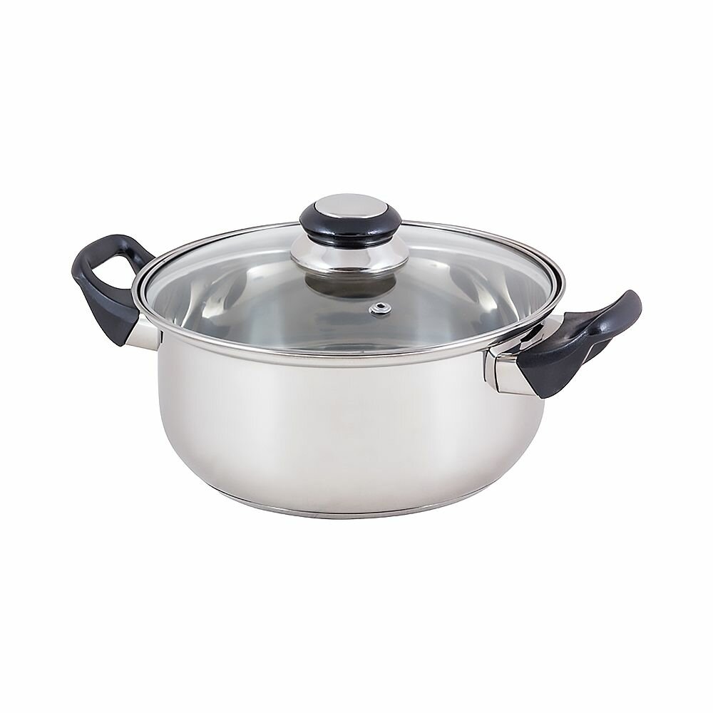 Кастрюля Mallony BAK-01, нержавеющая сталь, 1.4 л, стеклянная крышка