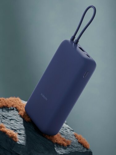 Изображение товара Внешний аккумулятор со встроенным кабелем Xiaomi 33W Power Bank (Integrated Cable) Blue GL, 20000mAh, голубой