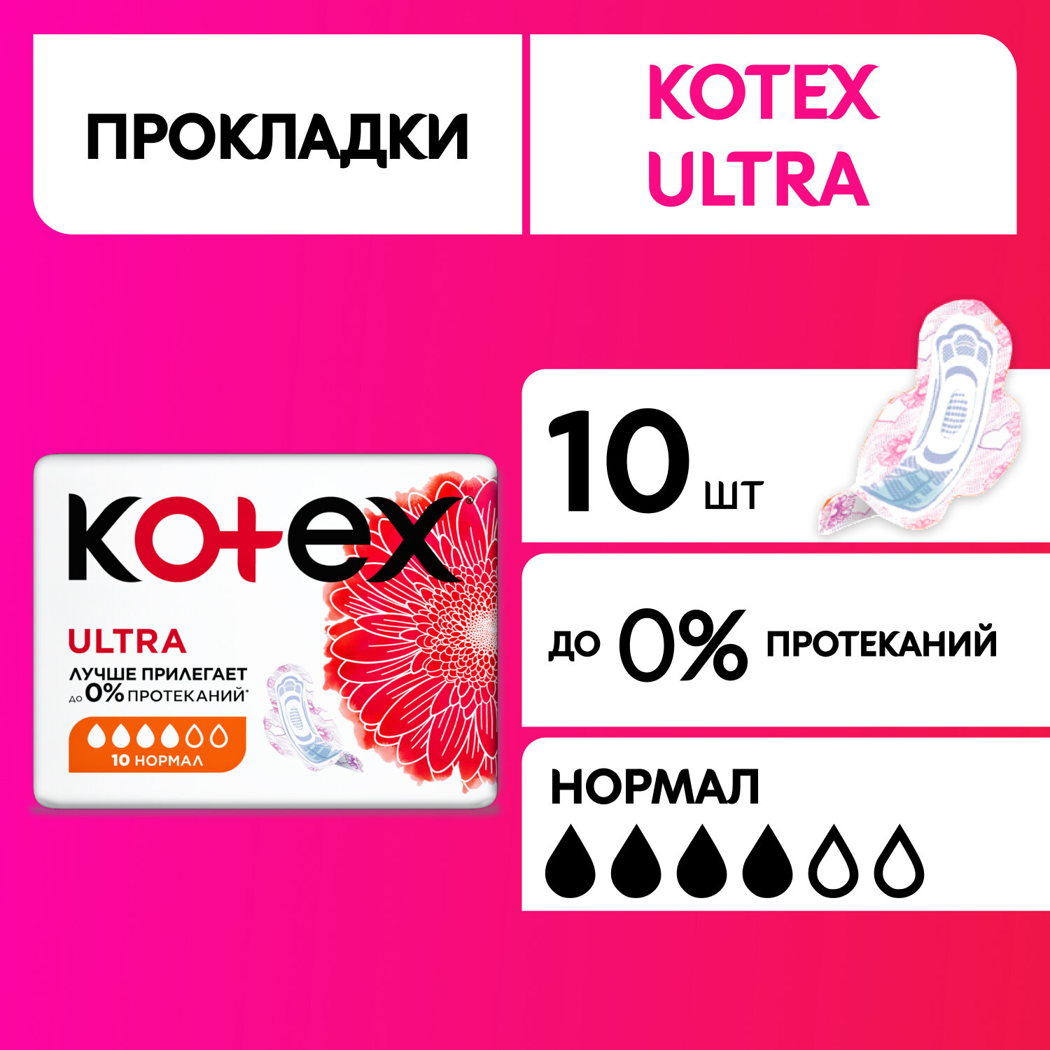 Прокладки Kotex Ultra Net Normal 10 шт.