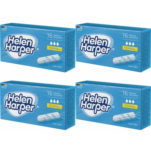 Helen Harper тампоны Normal, 3 капли, 16 шт., 4 уп. helen harper тампоны super plus 6 капель 16 шт 4 уп