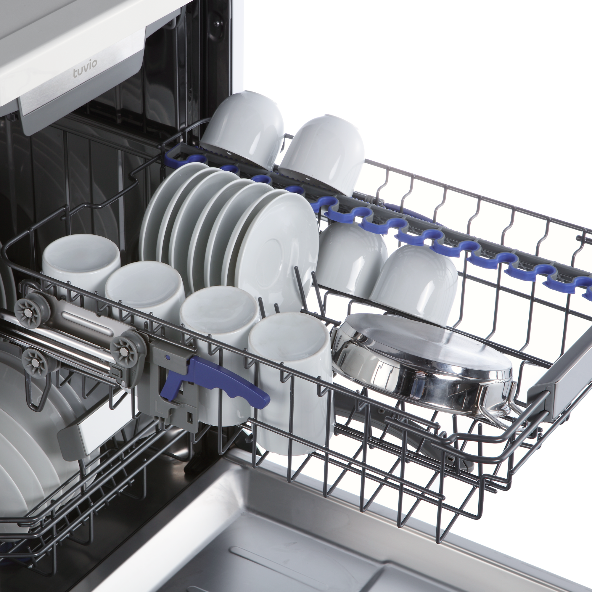 Посудомоечная машина с инвертором и автооткрыванием Tuvio DF63PT8XI1, нержавеющая сталь - фотография № 9