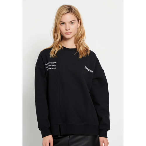 фото Толстовка funky buddha oversized sweater with print on the back, размер s, черный