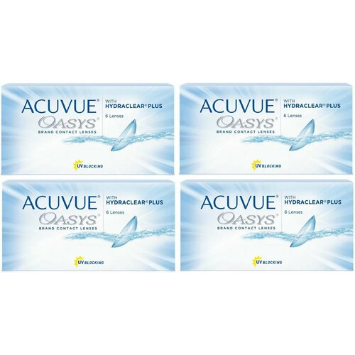 Контактные линзы ACUVUE OASYS with Hydraclear Plus, 6 шт., R 8,4, D -4,25, 4 уп.