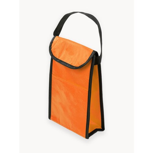 Сумка-холодильник Reviver на липучке из нетканого переработанного материала, цвет оранжевый