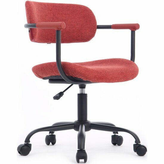 Кресло офисное Riva Design W-231 Чёрный каркас/Красная ткань 60-60-75*83