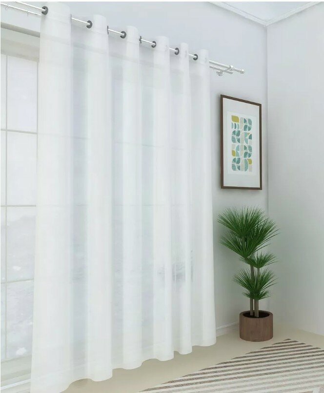 фото Тюль в спальню в гостиную на люверсах вуаль, 300х290см