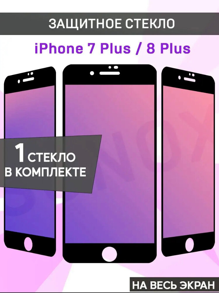 Защитное стекло PERO Full Glue Privacy для iPhone 7/8 Plus, черное