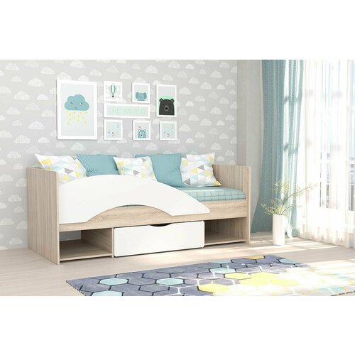 Кровать односпальная с бортиком 