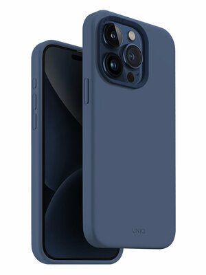 Uniq для iPhone 15 Pro чехол LINO Blue (Magsafe)
