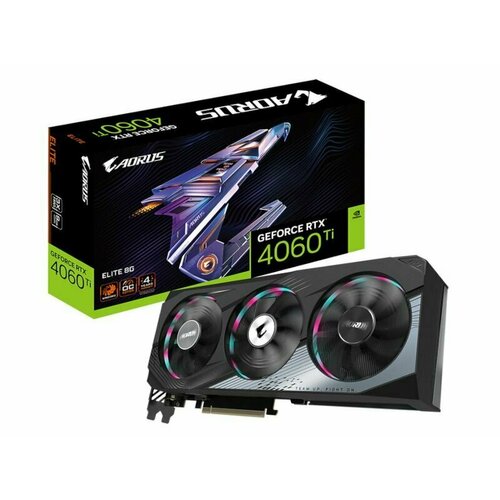GigaByte GeForce RTX 4060 Ti AORUS ELITE 2655Mhz PCI-E 8192Mb 18000Mhz 128 bit 2xHDMI 2xDP GV-N406TAORUS 7309100₽
