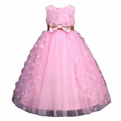 Платье нарядное, размер 130, розовый