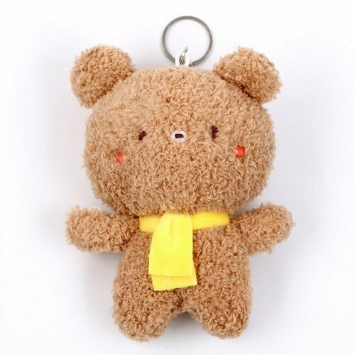 Мягкая игрушка «Медведь», на брелоке, размер 14 см, цвет коричневый (комплект из 8 шт)