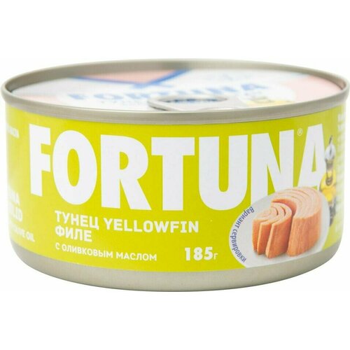 Тунец Fortuna yellowfin филе в оливковом масле 185г 2шт