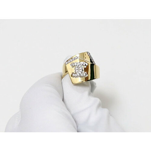 фото Кольцо diamant online, золото, 585 проба, фианит, размер 18, прозрачный