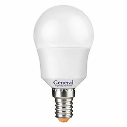 Лампа светодиодная. General GLDEN-G45F 15Вт 230В 6500К Е14 шар