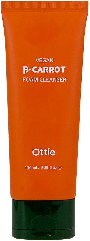 Ottie~Мягкая укрепляющая пенка для сияния кожи~Vegan Beta-Carrot Foam Cleanser