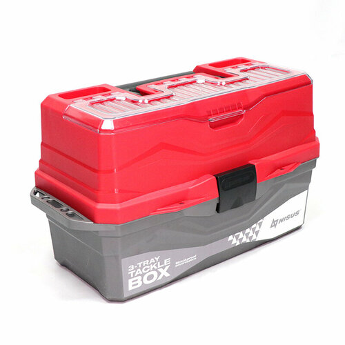Ящик для снастей Tackle Box трехполочный красный 