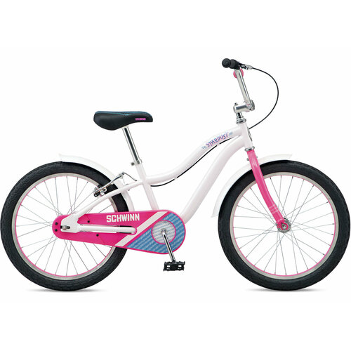 стол велосипед schwinn цикл 65x65 см кухонный квадратный с принтом Детский велосипед Schwinn Stardust (2022) 20 Бело-розовый (120-135 см)