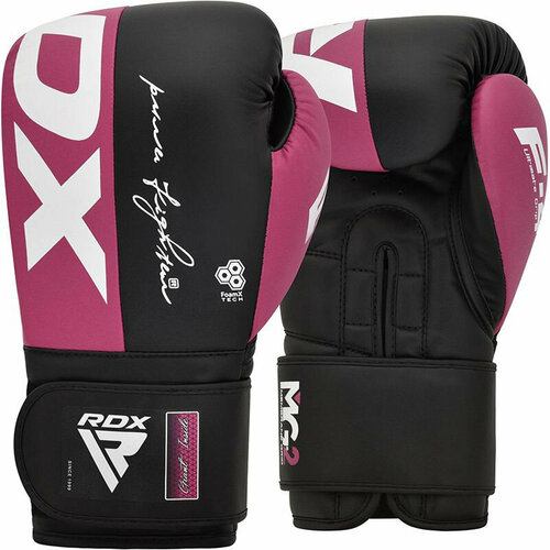 Боксерские перчатки RDX F4 12oz розовый/черный боксерские перчатки rdx f4 черно розовые 10 унций